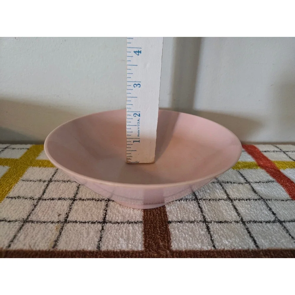 Vintage Prolon Florence Melamine Bowls Set of 4 Pink Mid Century Modern 6 Inch